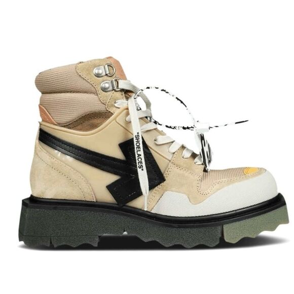 Off-White Virgil Abloh Sneaker Hiking Boot Size 43 Arrow Motif Deadstock - Picture 1 of 16